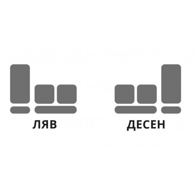 Холов ъгъл Торино дамаска Прима Сиво/Прима Антрацит
