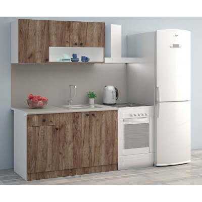 Кухня Мареа 2 широка 130 см табако крафт