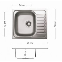 Мивка COMPACT 58.1 SI
