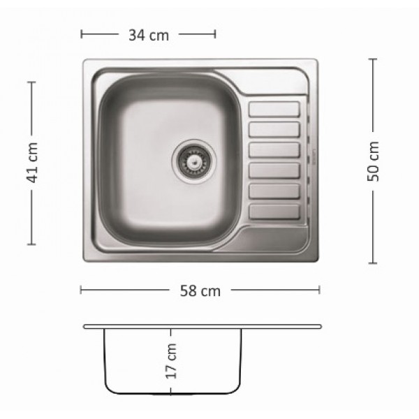 Мивка COMPACT 58.1 SI