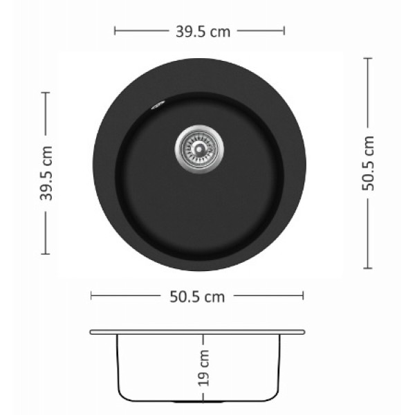 Композитнa мивкa LISA ROUND 505 SI