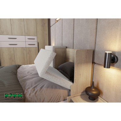 Спален комплект Сити 7090 дъб кота кремона/ кашмир - легло за матрак 160x200 см