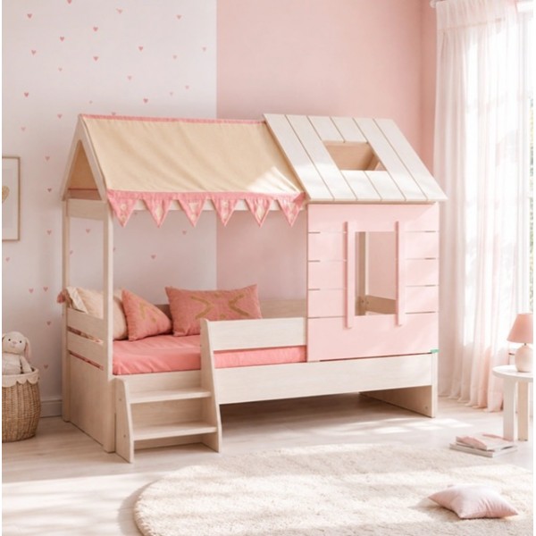 Детско легло къща Монтесори PINK HOUSE
