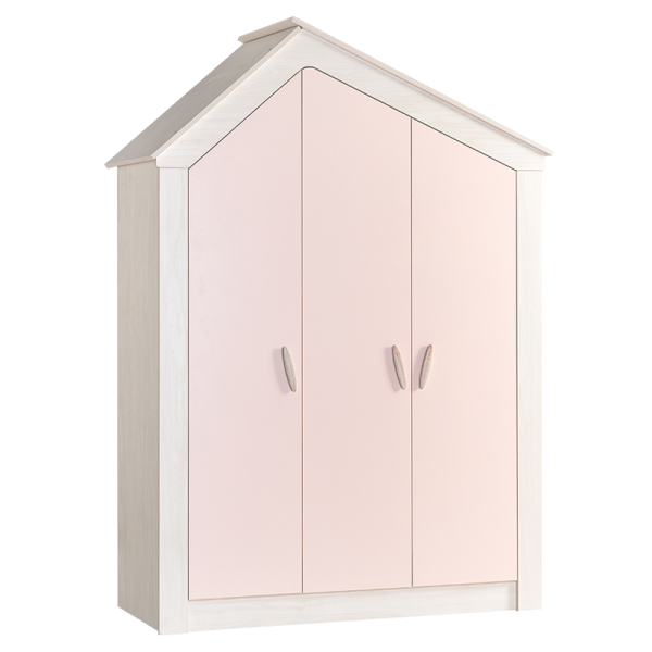 Детски трикрилен гардероб PINK HOUSE