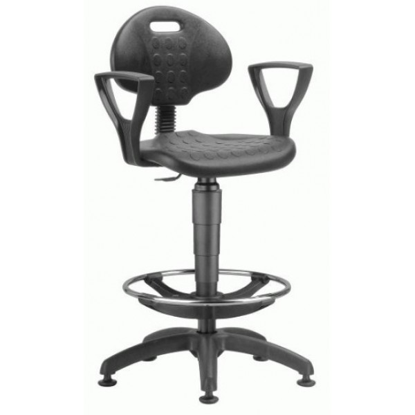 Работен стол 1290 PU NOR с подлакътници и EXTEND RING