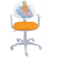 Детски офис стол Smart White Pineapple