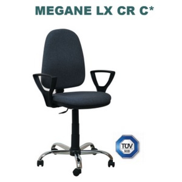 Офис стол с подлакътници и метална кръстачка Megane LX /+BR 25/ CR