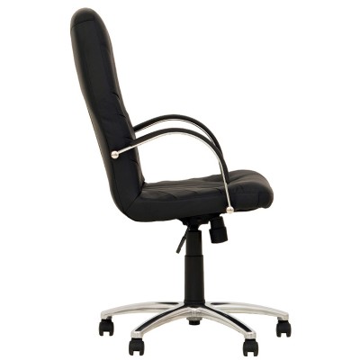 Мениджърски офис стол Manager steel SP естествена кожа