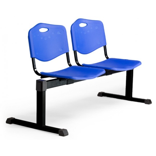 Посетителска пейка Iso - 2 black, plastic